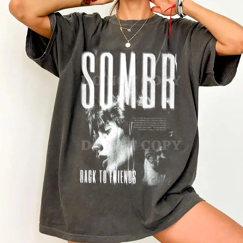 Sombr Tour Music Vintage Shirt, Graphic Sombr Shirt, Unisex Cotton Tee, Fan Gift
