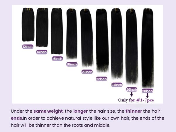 LaaVoo Clip in Hair Extensions Real Human Hair Silky Straight Clip in Extensions real human hair TikTokShopBacktoSchool Hairpiece