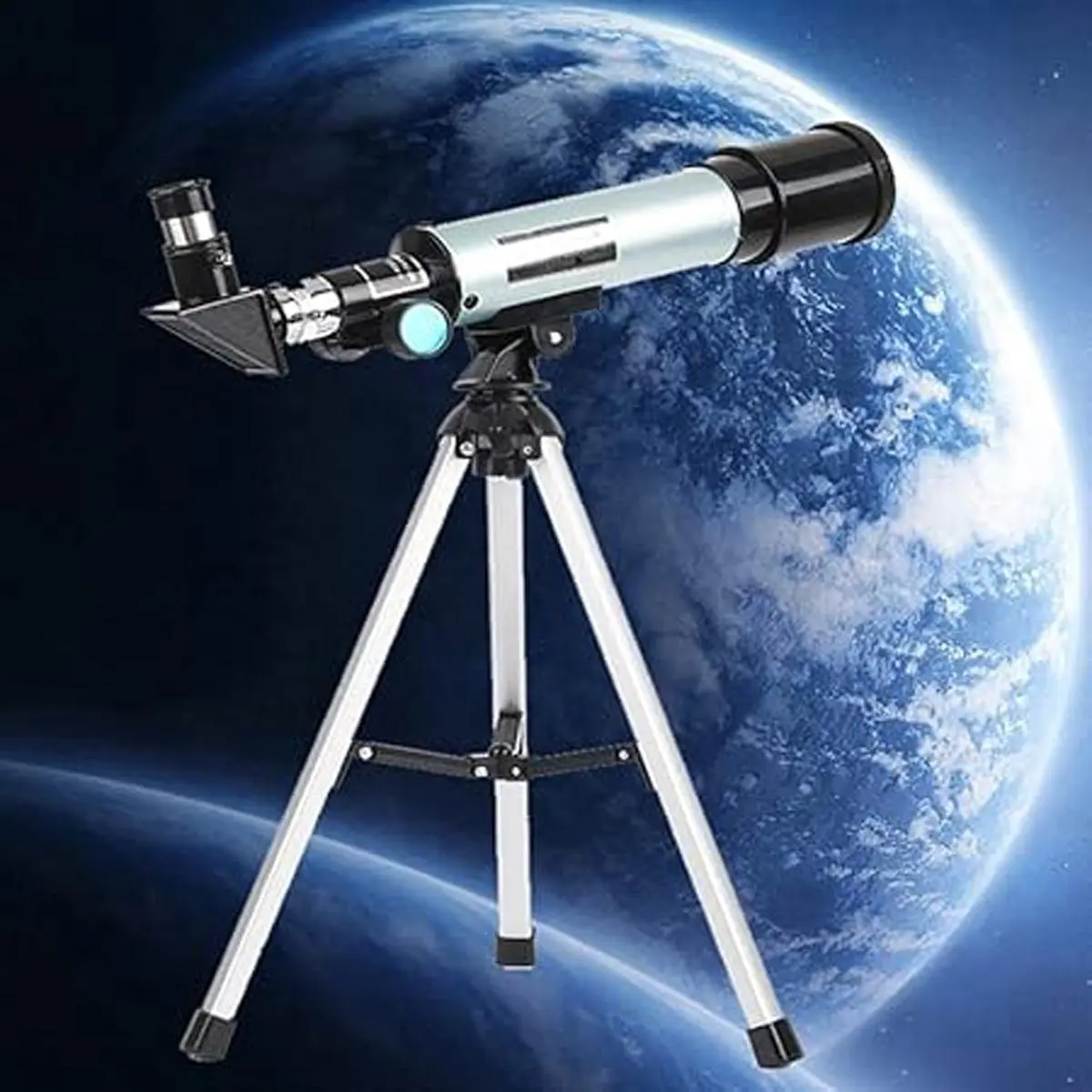 Astronomical Telescope, 1 Set 90X High Definition Monocular Telescope with Tripod, Portable Refractive Telescope for Beginners & Star Gazing, Stem Learning Tool, Teaching Supplies