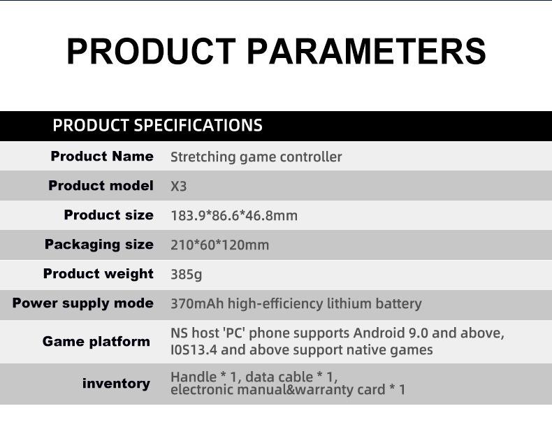 Mobile Phone Gaming Controller Wireless Bluetooth-Compatible Telescopic Gamepad with Cooling Fan for Switch/Android/PC Mobile Phone Gaming Controller Wireless Bluetooth-Compatible Telescopic Gamepad with Cooling Fan for Switch/Android/PC