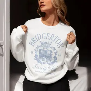 Society Club Sweatshirt – Regency Era Aesthetic Vintage Romance Fan Graphic Crewneck