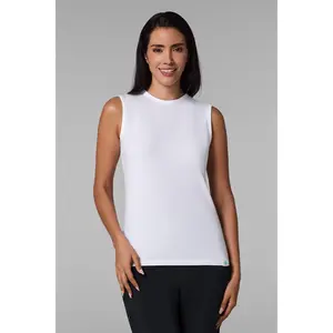 Women's LumaLeo High Neck Tank Top | White