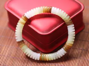 Premium Bangle-Style Natural Jade Bead Bracelet 8mm Smooth Polished Beads Lightweight Comfortable for Men & Women Daily Wear