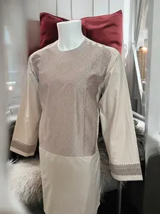 Machine Khamakdozi Embroidered Parahan Tunban for Men – Light Peach | Small