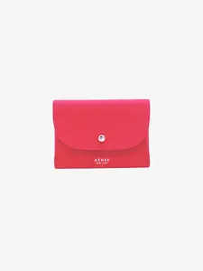 Minimal card holder wallet- Raspberry Red