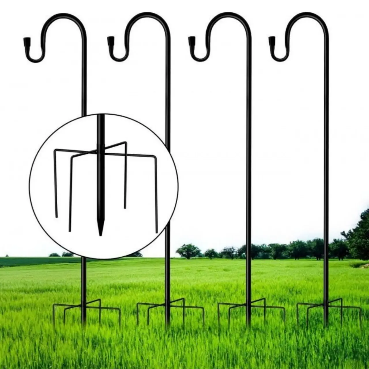 Shepherd Hook  Lawn and Garden Pole Hook High-Quality Metal for Ground Decoration Wind Chimes Windchimes Durable Strength Outdoor, Outdoor Spaces, Accessories