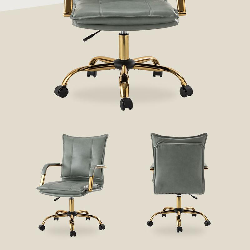 Hulala Michele Modern Office Chair, Computer Task Chair, Criss Cross Chair, with Arms Height-adjustable with Tufted for the Living Room and Office