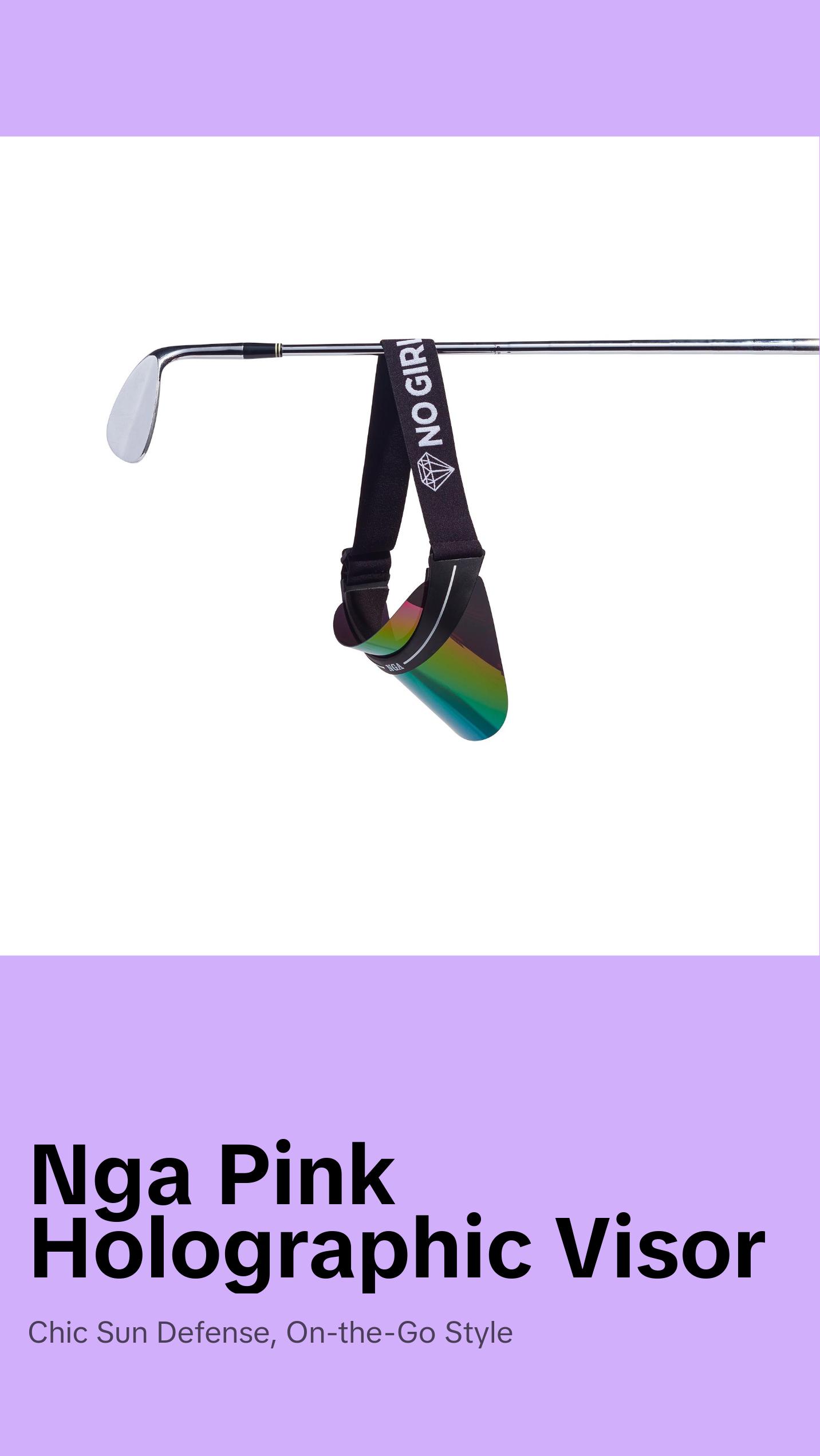No Girls Allowed (NGA) "Brilliant Swing" Visor in Pink Holographic Mirror