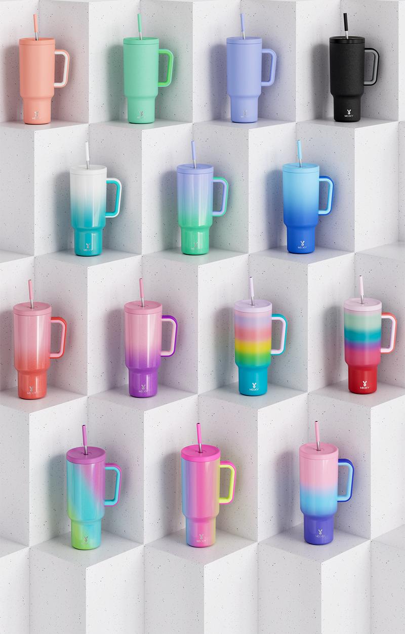 Meoky 40oz Reusable Food Grade Stainless Steel Cup for School, Outdoor, Office, Portable Leak-proof Car Thermos Cup, Keeps Cold for 24 Hours, Perfect as a Valentine's Day gift, Insulated Travel Drinkware Tumbler