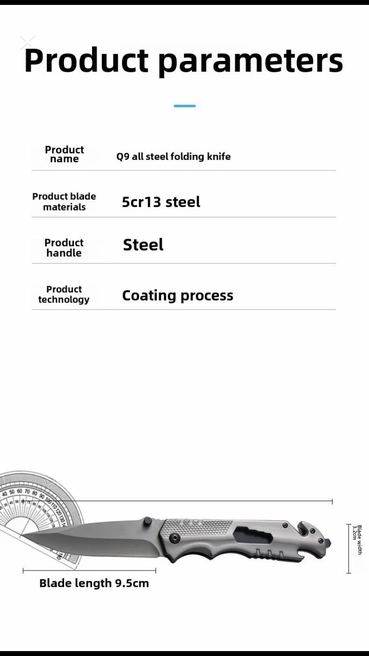 Christmas gift | Stainless Steel Multi-Function Folding Knife High Hardness Sharp Portable Fruit Knife Durable for Outdoor Camping and Tactical Use,OutdoorFun,Halloween Gift