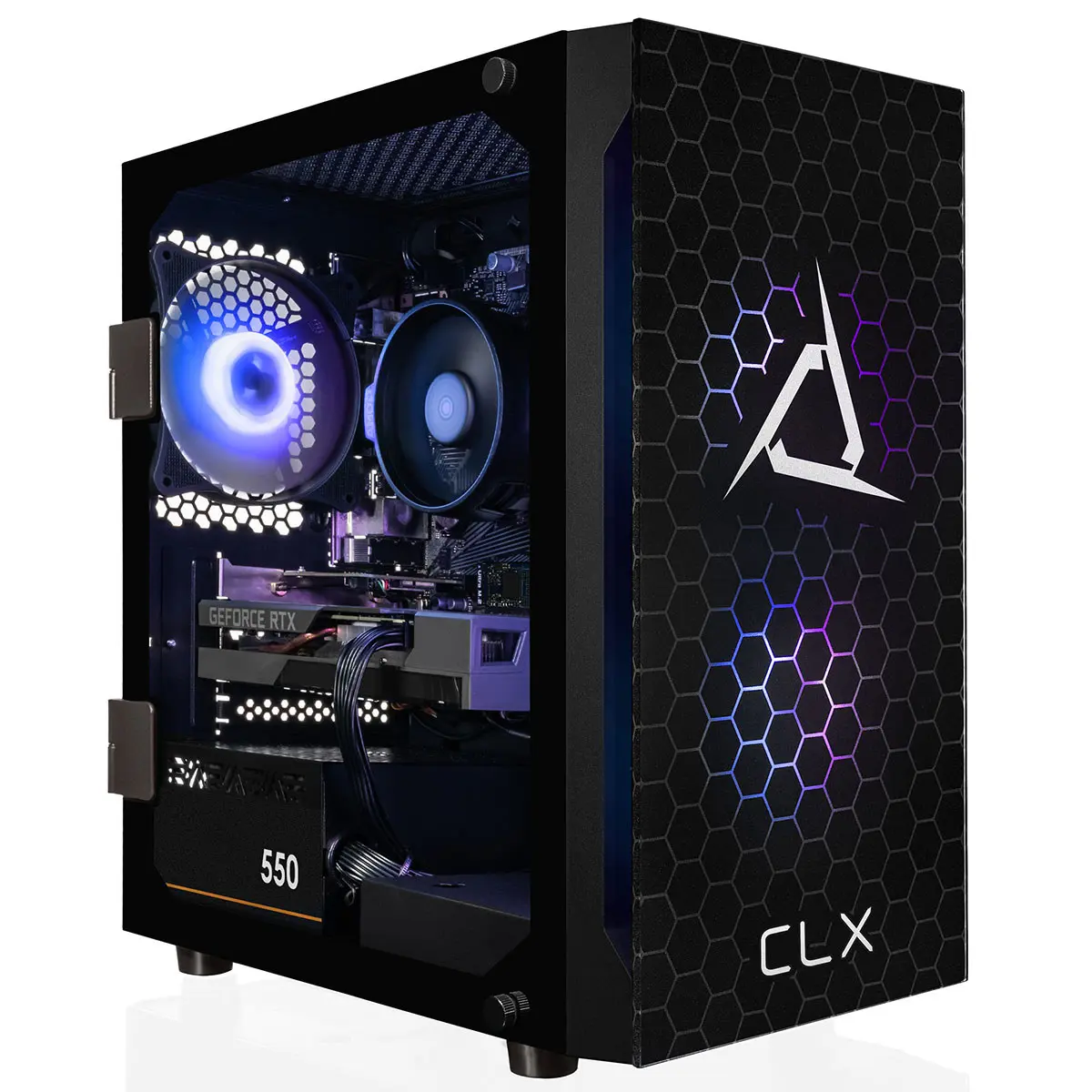 CLX SET Prebuilt Fully Built Gaming PC (PC Fully Built) - AMD Ryzen 5 8400F 4.2GHz, 32GB RAM, 2TB SSD, NVIDIA GeForce RTX 5060 Ti 8GB, Windows 11 Home, Black Desktop Computer