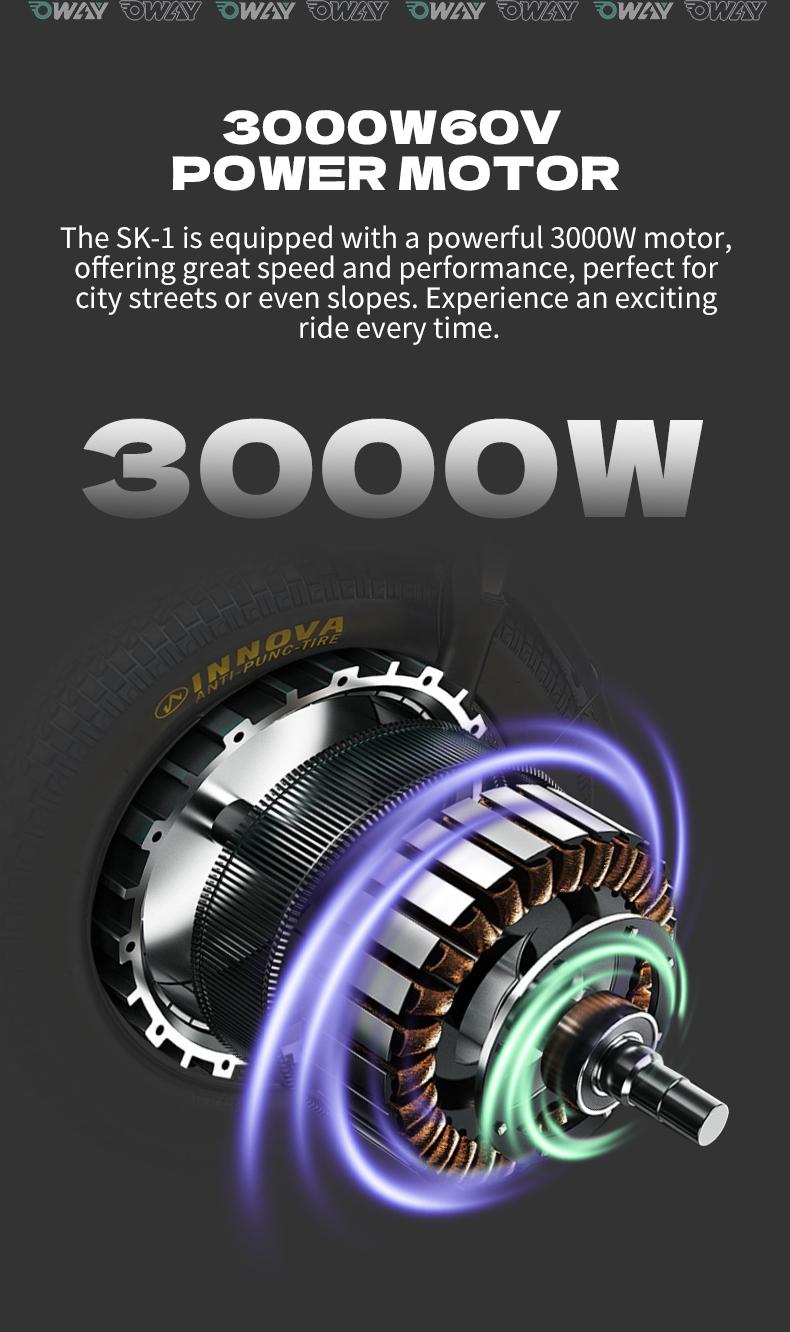 OWAY Black Warrior electric bicycle sk-1 ultra 3000W 60v 50ah High Speed Long Range 62mile high fatebike