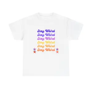 Vintage Inspired 'Stay Weird' T-Shirt | Celebrate Unique Individuals | Alternative Fashion Tee