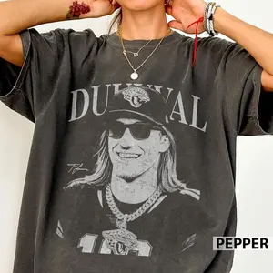 Duuuval Trevor Lawrence Jacksonville Football T-Shirt | Vintage Comfort Colors Tee | Retro Game Day Apparel | Jacksonville Fan Gift