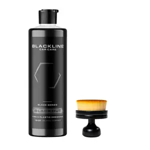 BLACKLINE Blackout Bundle – Trim & Tire Dressing with Applicator Brush for Deep Black Shine & Long-Lasting Protection Car Care Restoration