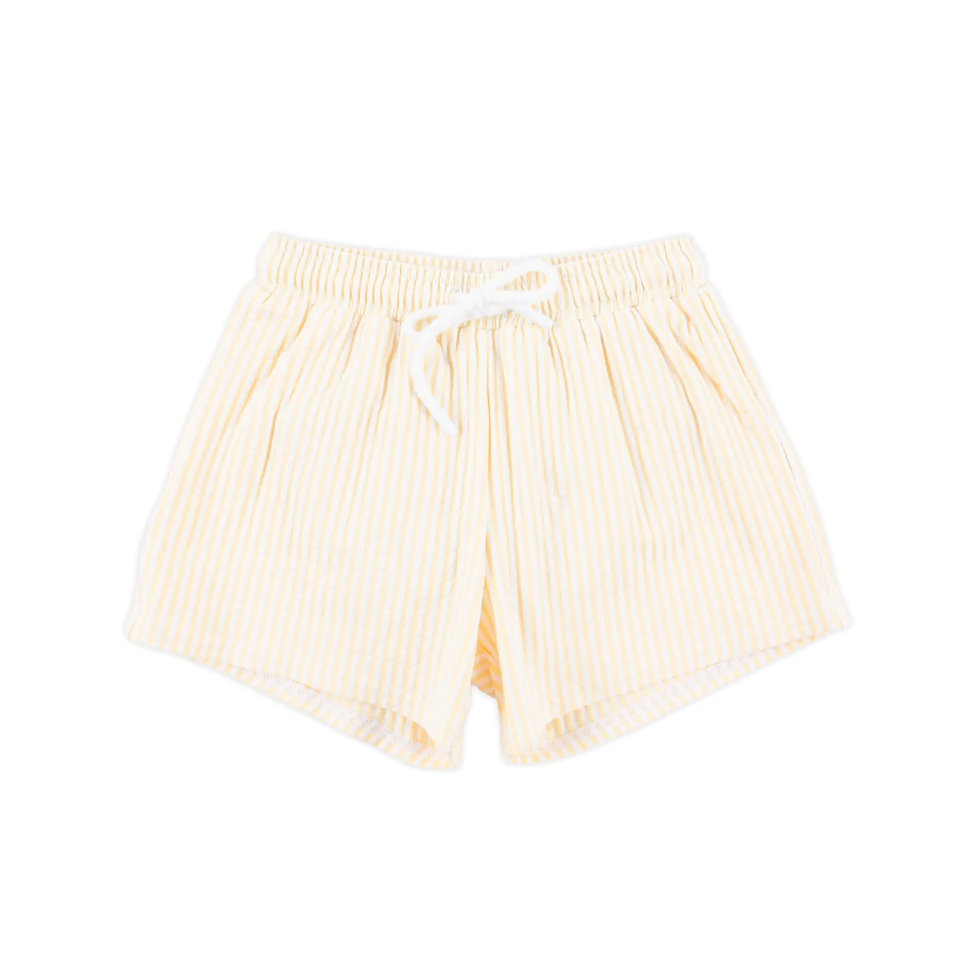 Yellow Stripe Swim Trunks - Boys Swimsuit with Drawstring