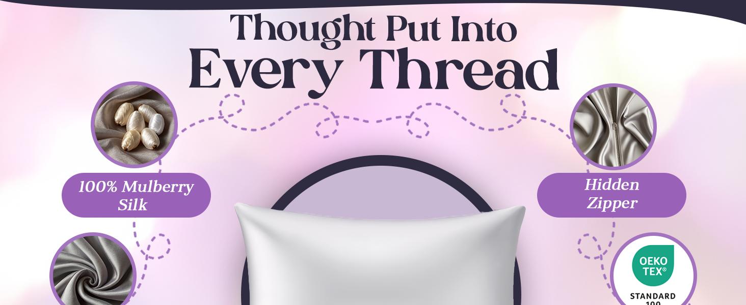 DECOLURE 100% Pure Mulberry Silk Pillow Case Standard Size – Highest Grade 30 Momme 6A+, Luxuriously Soft & Cooling Silk Pillowcase for Hair & Skin, Hypoallergenic, Breathable, Hidden Zipper