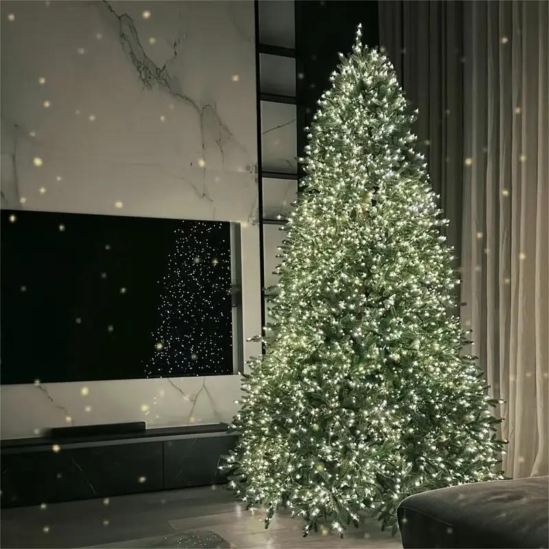 Solar-Powered Christmas Decorative Lights, 110 Feet, 300 LED Lights, Multicolor Fairy Light Strings with Timer, 8 Lighting Modes, Ideal for Gardens, Courtyards, Weddings, Parties, Camping, and Holiday Decorations Magical Set