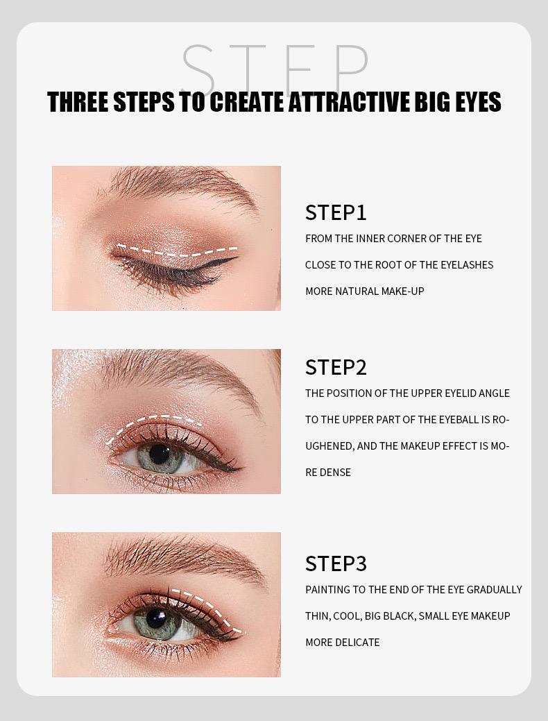 【YANQINA】Long-lasting eyeliner -lightweight, waterproof,vegan,cruelty-free,24-hour smooth application,ultra- creamy and silky smooth texture.