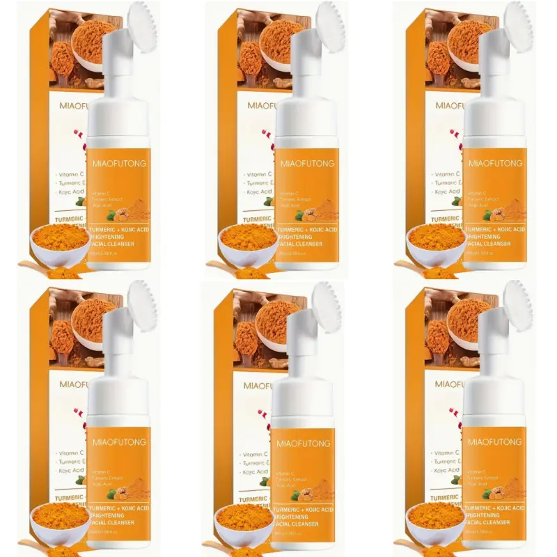 Turmeric Facial Cleansing Turmeric KojicAcid Mousse Cleanser,Gentle Cleansing Facial Skin Moisturizing Skin Care Product for Women&Men,summerwins DealsForYouDays