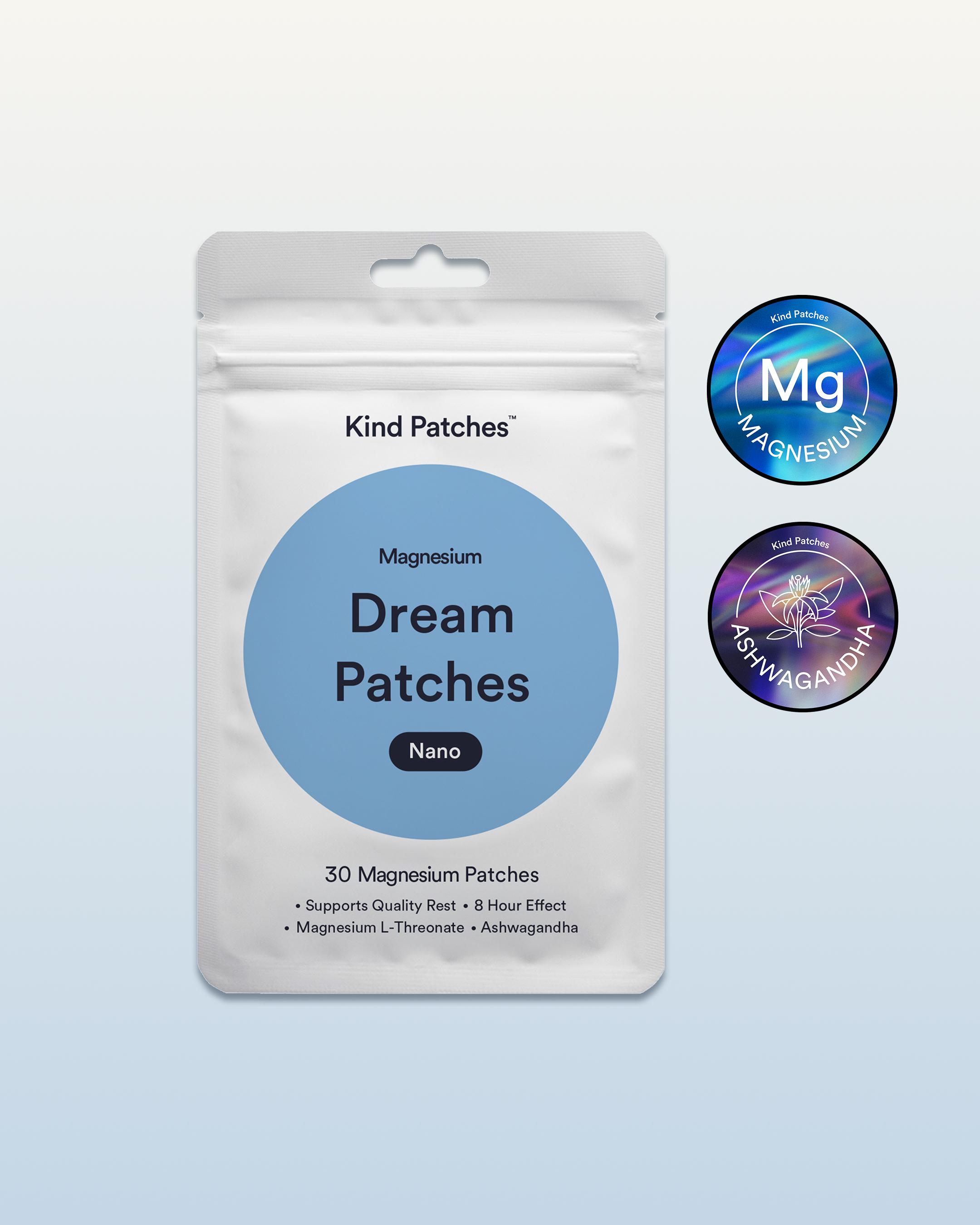 Kind Patches, Dream Patches Nano, 30 Magnesium & Ashwagandha Patches, Support Quality Rest, 8 Hour Effect, Magnesium L-Threonate, Ashwagandha, Nano Kind Patches, Dream Patches Nano, 30 Magnesium & Ashwagandha Patches, Support Quality Rest, 8 Hour Effect, Magnesium L-Threonate, Ashwagandha, Nano