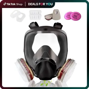Reusable Respirators Reusable Full Face Mask with Filter Cartridge - 17 in 1 Multi-Function Safety