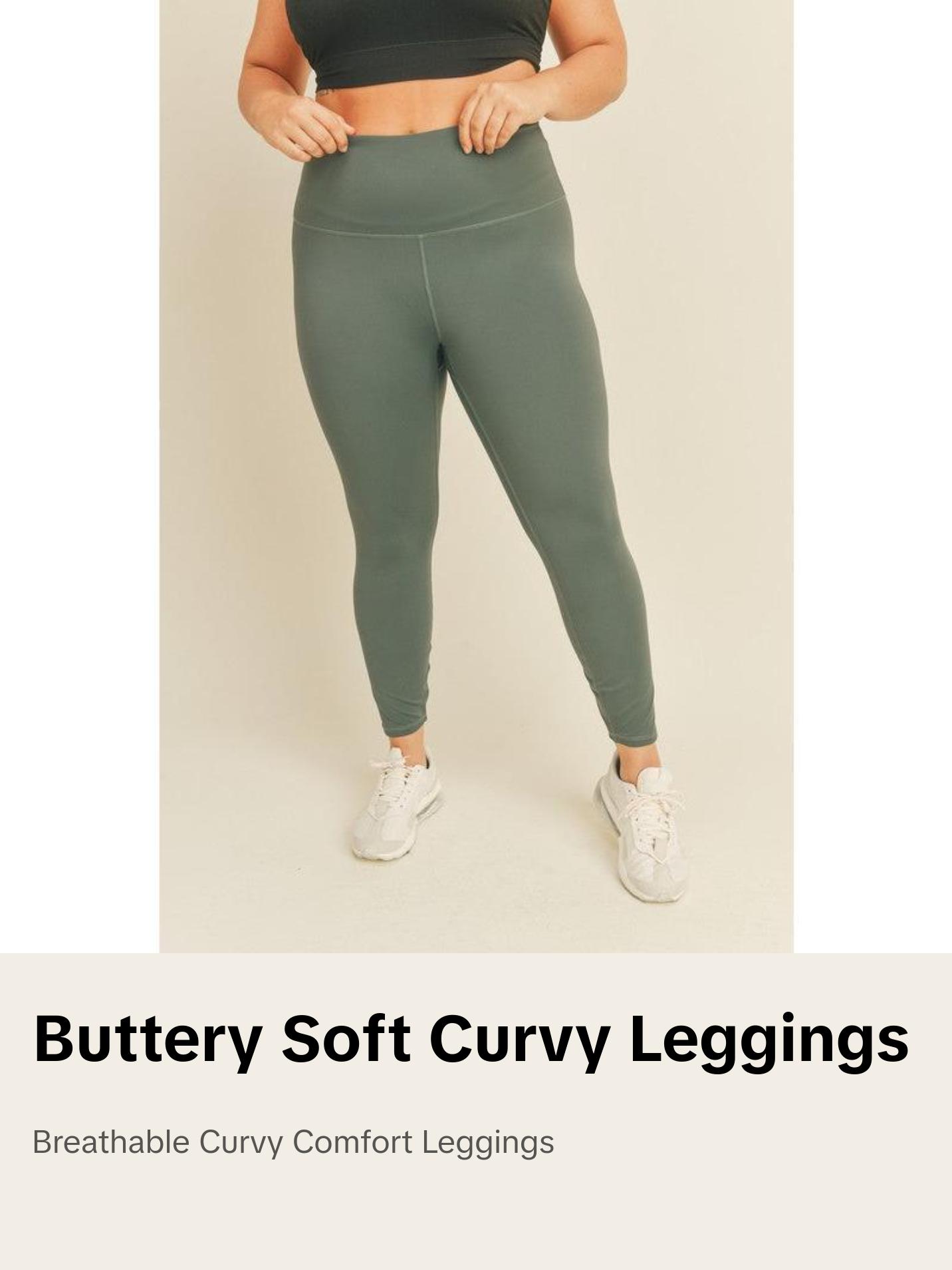 Curvy Buttery Soft Leggings Breathable Womenswear