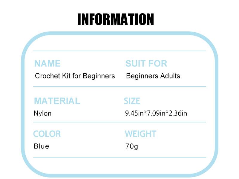 CozyKnots Crochet Starter Kit, DIY Kit, Knitting and Crochet, 58 pc tools