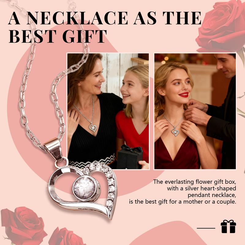 【2026 Gift】 I Love Youin 100 Languages Necklace- Real Preserved RedRose Encased- Speak Your Heart on Valentine's Day- Unique Sentimental RosePendant, ValentinesDay Gift,I LoveYou,LoveLanguage house