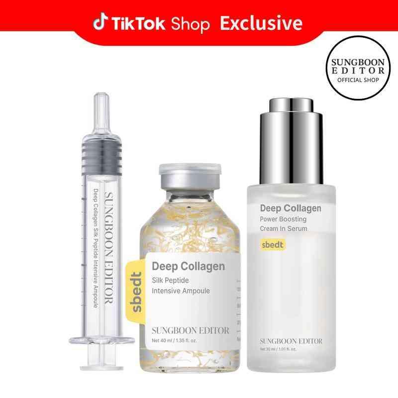 [Sungboon] Silk Collagen & Peptide Face-Lift Duo Tiktok Exclusive – Ampoule + Rejuvenate Serum with 8 types Hyaluronic Acid for wrinkles & fine lines | Gift set Firming, Moisturizing, Collagen Boosting, Anti aging Korean Home Aesthetic for all skin types