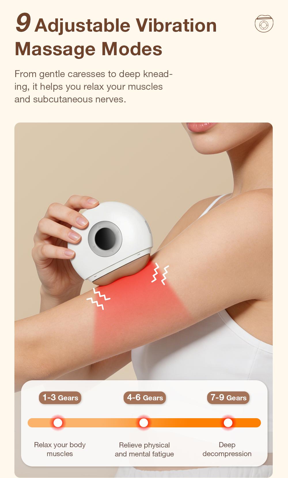 【Mother's Day】Electric Gua Sha for Face Lift & Lymphatic Drainage, 3-in-1 Heat & Vibration Massager for Snatched Jawline & Depuffing, 9-Gear Bian Stone Body Scraper for Cellulite, Neck & Back Relief, Portable Spa Gift for Her 2026