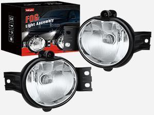 Nilight Fog Lights Assembly Compatible with 2002 2003 2004 2005 2006 2007 2008 Dodge Ram 1500 2003-2009 RAM 2500 3500 2004 Durango 2nd Generation 2005 2006 w/9006 55W bulbs