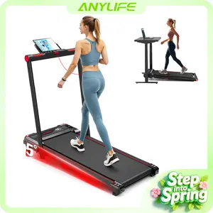 【StepIntoSpring】Treadmill with Handrails, Incline Walking Pad, Treadmills Home, 330 lbs Capacity, Under Desk, Indoor Mini Exercise Equipment with Remote Control, Portable, Compact, Collapsible, Quiet, Treadmill with LED Display , Office Use, Pro mix