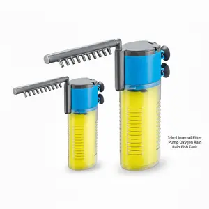 Aqua Dream 3-in-1 Internal Aquarium Filter Pump Ultra-Quiet Submersible Water Pump for Small Fish Tanks & Desktop Fountains - Adjustable Flow, UL-Certified Copper Motor, Aerating & Circulating