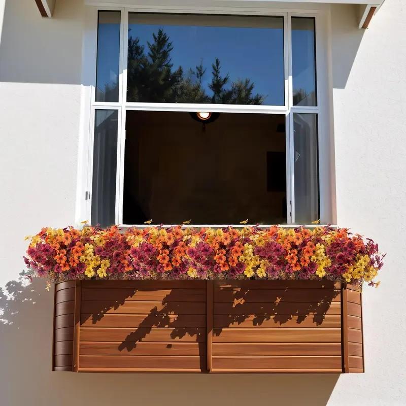 12 Bunches Decorative Artificial Flower for Outdoor Decoration, Faux Daisy Flowers for Fall & Winter Decor, Elegant Artificial Plants, Realistic Eucalyptus Leaves Silk Mums Fake Plants for Garden Pot, Fruit, Ornaments