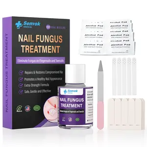 Senvok Medical Nail Fungus Repair System - Athlete's Foot & Yellow Nail Treatment - Dermatologist Tested Formula - Extra Strength Solution for Toenail & Foot Care - Includes Alcohol Pads & Therapy Kit - Healthcare