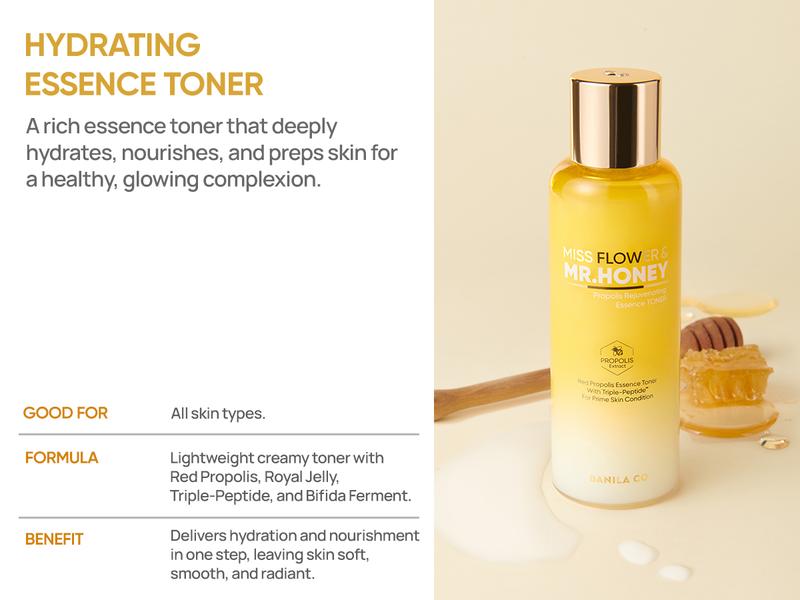 Miss Flower & Mr. Honey Propolis Rejuvenating Essence Toner