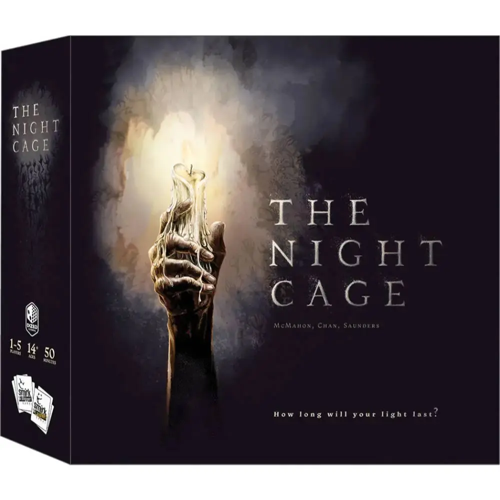 The Night Cage - Horror Co-op Board Game - Escape the Dark Labyrinth Strategy Game for 1-5 Players - Tile Placement Tabletop Game
