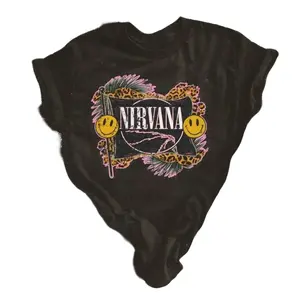 Nirvana Smiley Tee, vintage crewneck sweatshirts, western outfits women, cowgirl outfits, western clothing stuff tops, country concert outfits,, country girl stuff 4