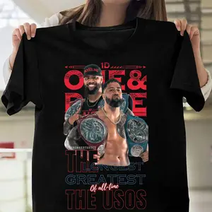 The Uso Black T-Shirt – Iconic Wrestling Tag Team Graphic Tee, Unisex Casual Fanwear, Fashion Cotton, Full Colors, Full Sizes, For Men, For Women