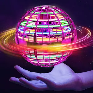 Flying Orb Ball (Pink, 2026 Upgraded) with Dazzling Lights, Magic Hover Spinner, Cool Boomerang Drone, Floating Cosmic Globe, Kids Toys Gifts for 6 7 8 9 10 Year Old Boys Girls