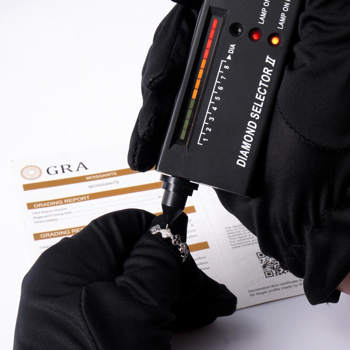 Delzzad 0.6ct Luxury Floral Eternity Band Cluster Ring Synthetic Moissanite Wedding Bands Ring S925 Moissanite Jewelry Perfect Birthday Engagement Wedding Anniversary Gift