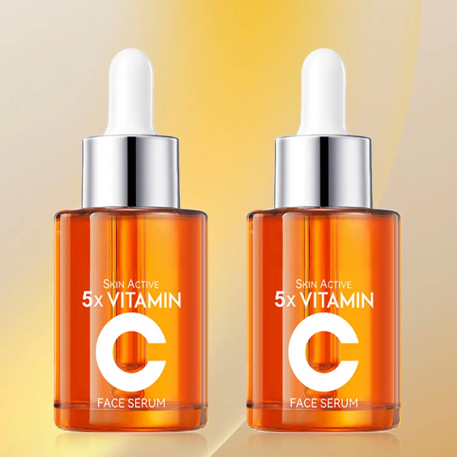5C Vitamin C Face Serum with Hyaluronic Acid & Centella Extract - Brightening Hydrating Face Glow Serum, Skin Repair Essence, 30 ml, Brightening Hydrating Serum