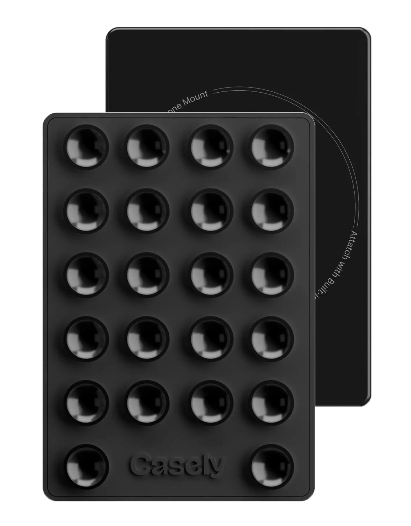 Grippy | Black Silicone Suction Phone Mount with MagSafe