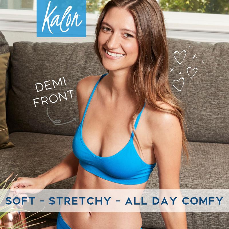 Kalon Racerback 4-Pack Women's Seamless Bralettes All Day Comfy