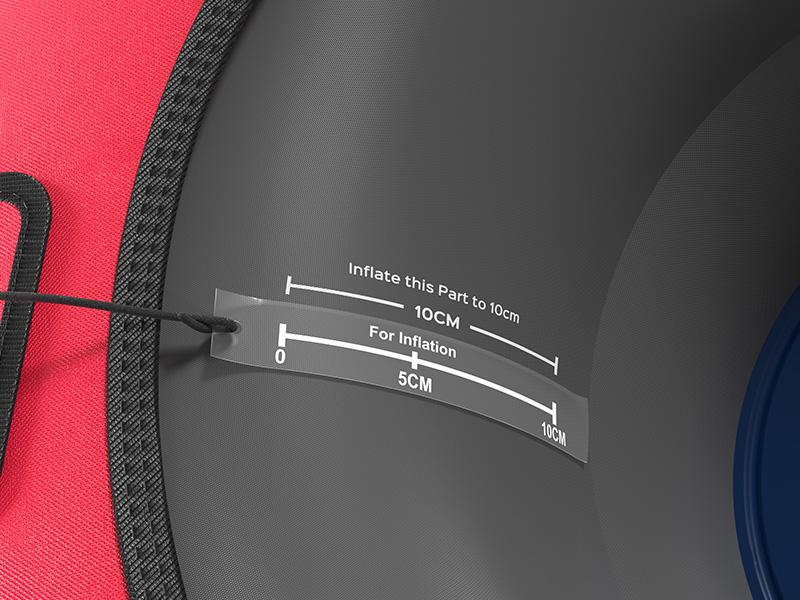 QPAU Inflatable Snow Tube with Premium Canvas Cover for Kids and Adults, Heavy Duty Snow Tube Made by Thickened Bottom, Sled Winter Outdoor Fun Toys for Children Boys Girls