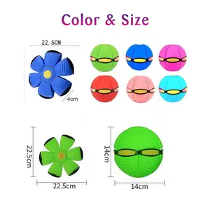 2-In-1 Stomp & Deformable Ball Flying Saucer Bouncy Toy for Active Outdoor Play