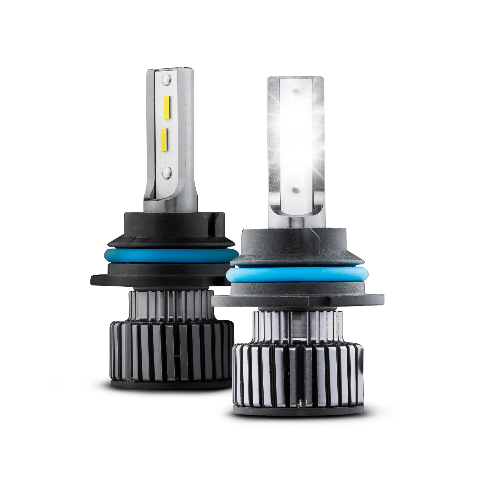 VISION 9004 Dual Beams CSP LED Headlight Bulbs Conversion Kit for Cars/Trucks - 6500K White, 8000/5000 Lumens, 50W/30W (H50W-L30W), Aluminum, Waterproof Headlight, Mini Compact, Plug-and-Play, Off-Road Compatible