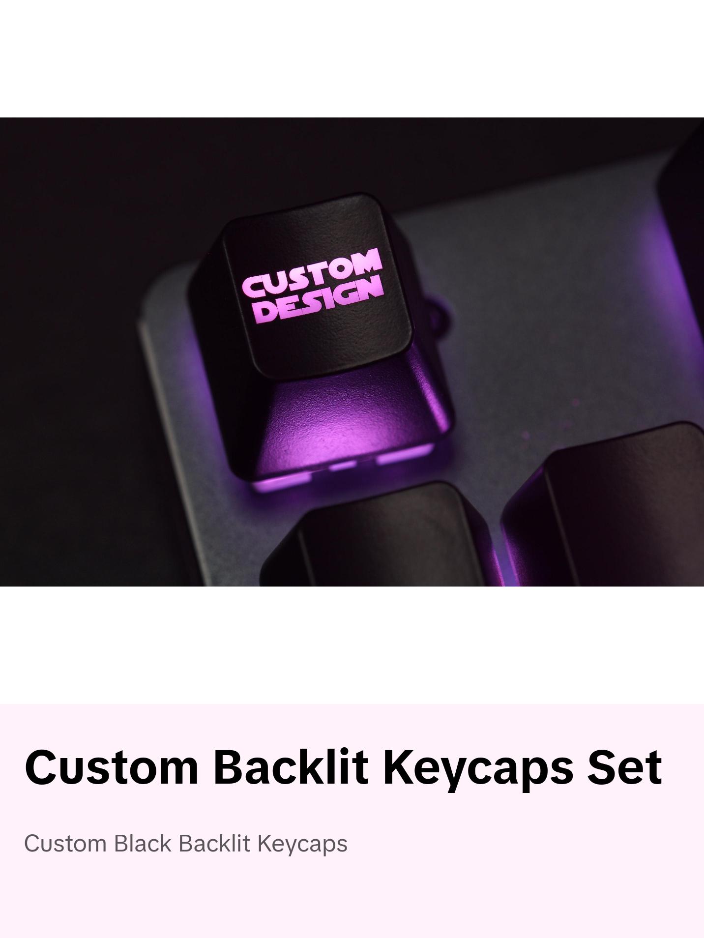 Custom Design back Keycaps (Single keys and complete sets)