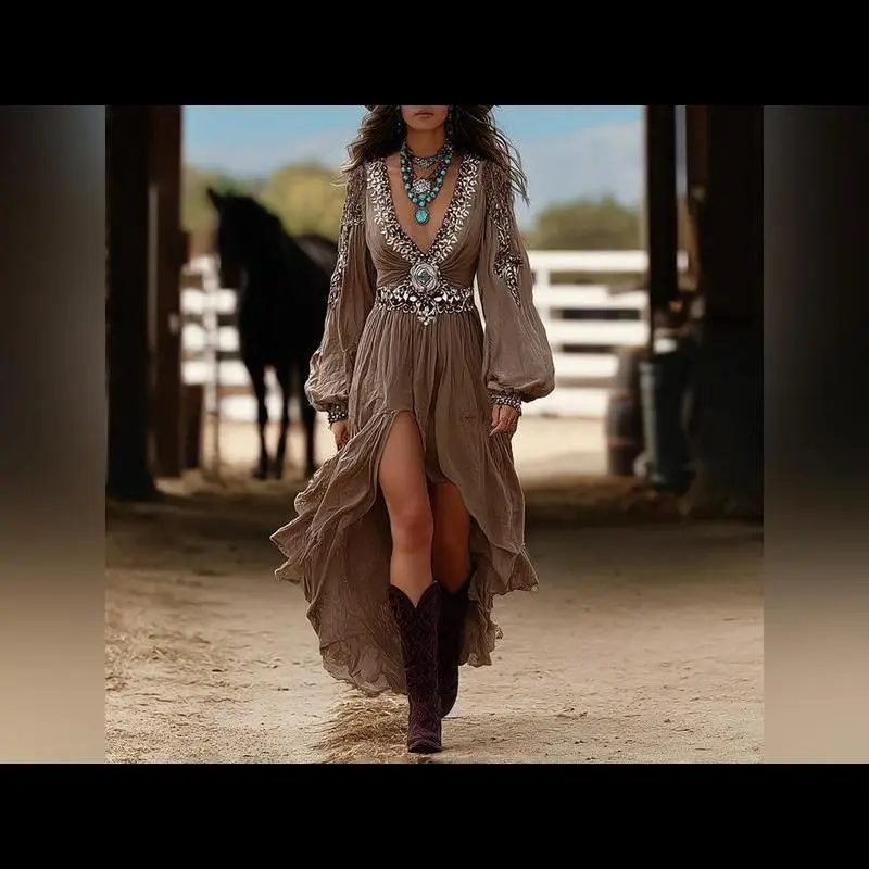 Black dress western - TikTok Shop